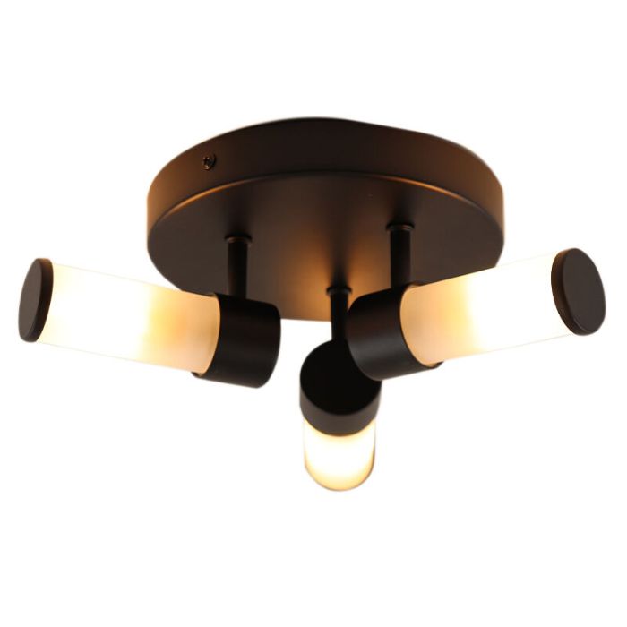 Plafonnier salle de bain noir moderne, Callum, IP44