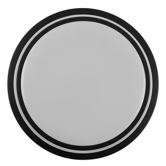 Plafonnier salle de bain noir moderne, Jaro, 12W, 3000K LED, IP44