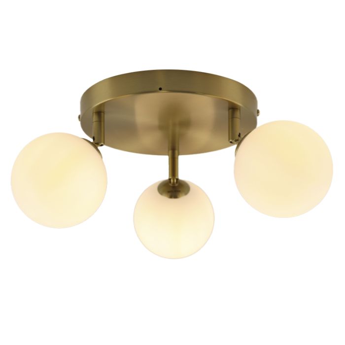 Plafonnier salle de bain blanc moderne, Amer, IP44