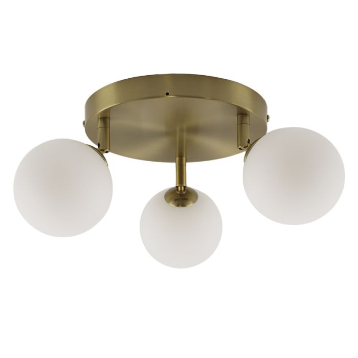 Plafonnier salle de bain blanc moderne, Amer, IP44