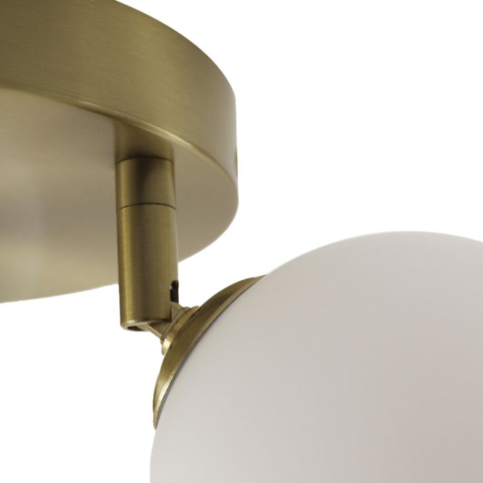Plafonnier salle de bain blanc moderne, Amer, IP44