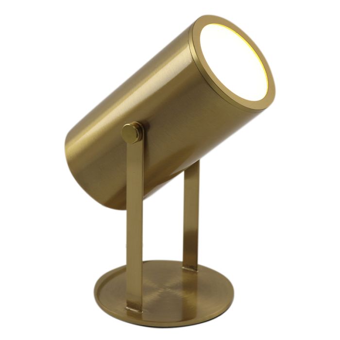 Lampe de table rechargeable laiton moderne, Elko, 2W, 3000K LED, avec interrupteur