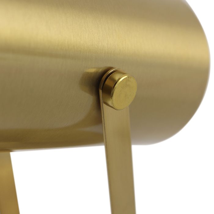 Lampe de table rechargeable laiton moderne, Elko, 2W, 3000K LED, avec interrupteur