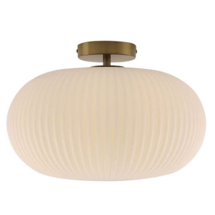 Plafonnier salle de bain blanc design, Elliot, IP44