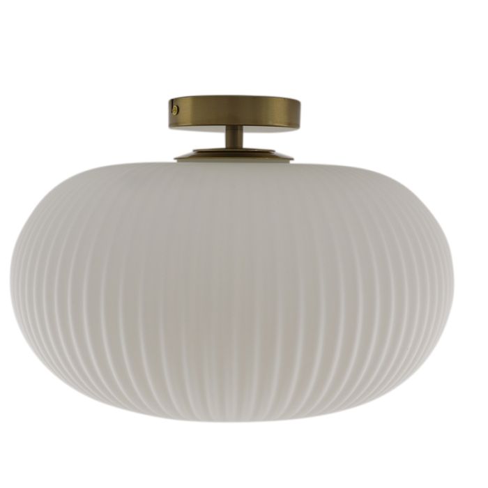 Plafonnier salle de bain blanc design, Elliot, IP44