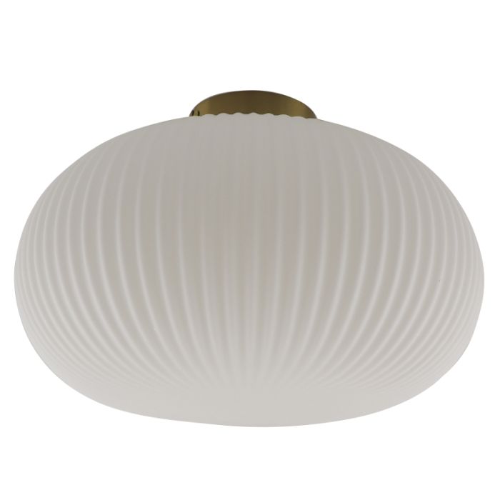 Plafonnier salle de bain blanc design, Elliot, IP44