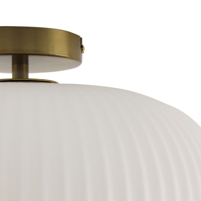 Plafonnier salle de bain blanc design, Elliot, IP44
