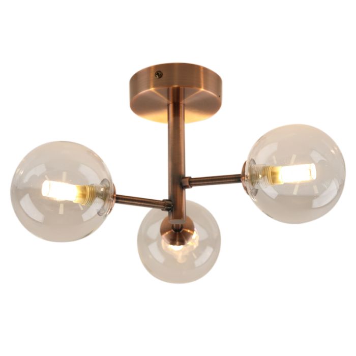 Plafonnier cuivre moderne, Amer, IP44