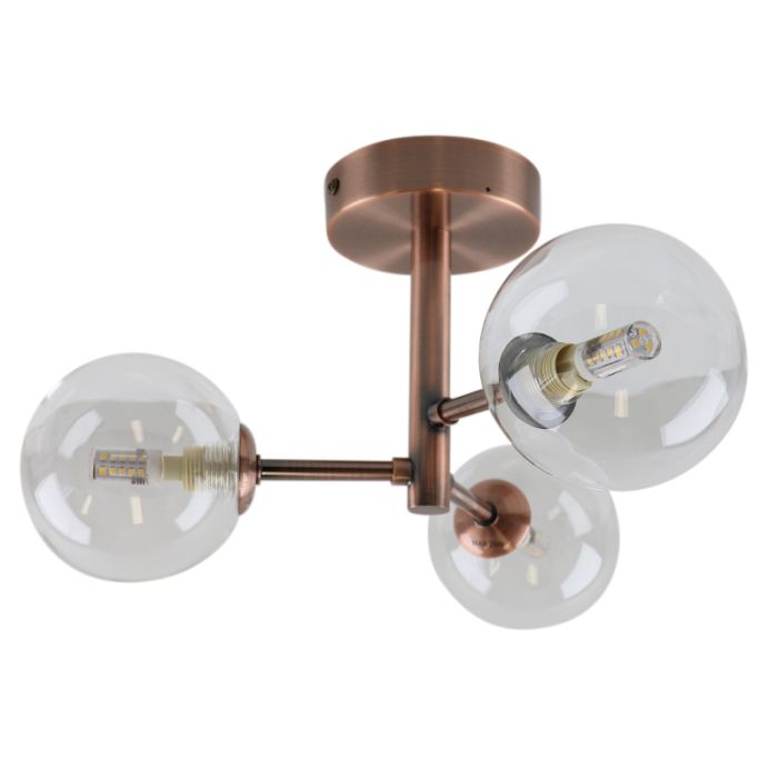 Plafonnier cuivre moderne, Amer, IP44