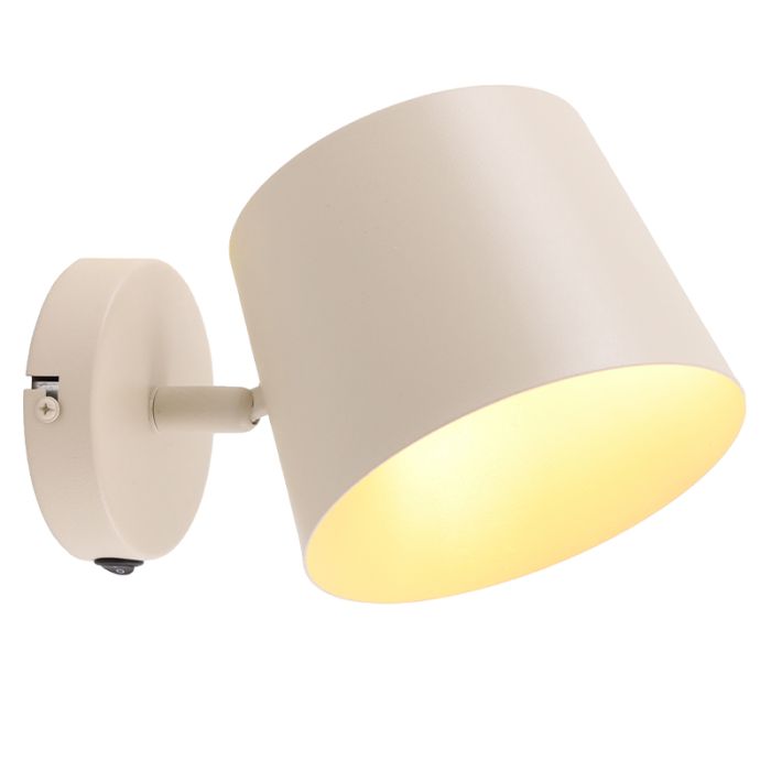 Spot mural beige moderne, Rinke, avec interrupteur