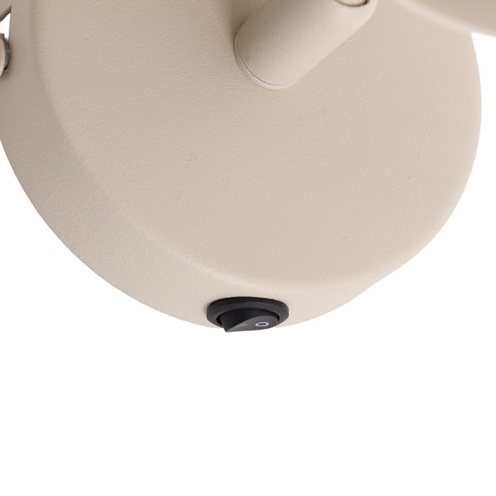 Spot mural beige moderne, Rinke, avec interrupteur