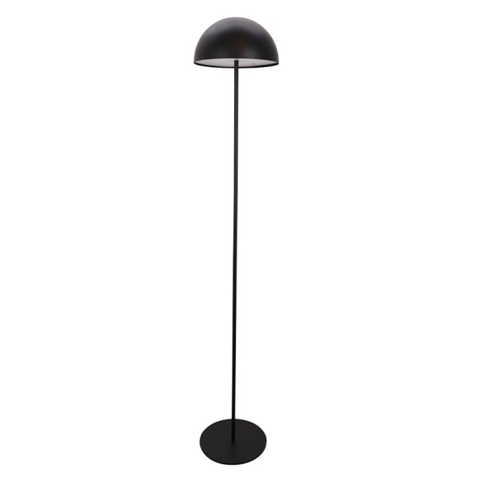 Lampadaire noir rétro, Douwe, 4W, dim to warm LED, avec variateur tactile
