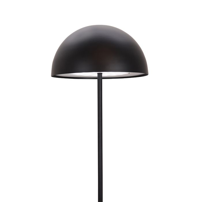 Lampadaire noir rétro, Douwe, 4W, dim to warm LED, avec variateur tactile