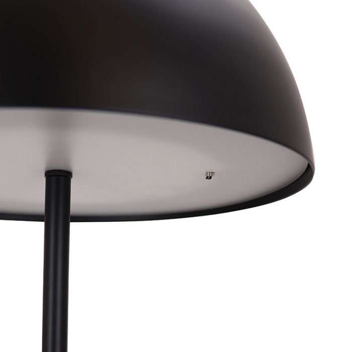 Lampadaire noir rétro, Douwe, 4W, dim to warm LED, avec variateur tactile