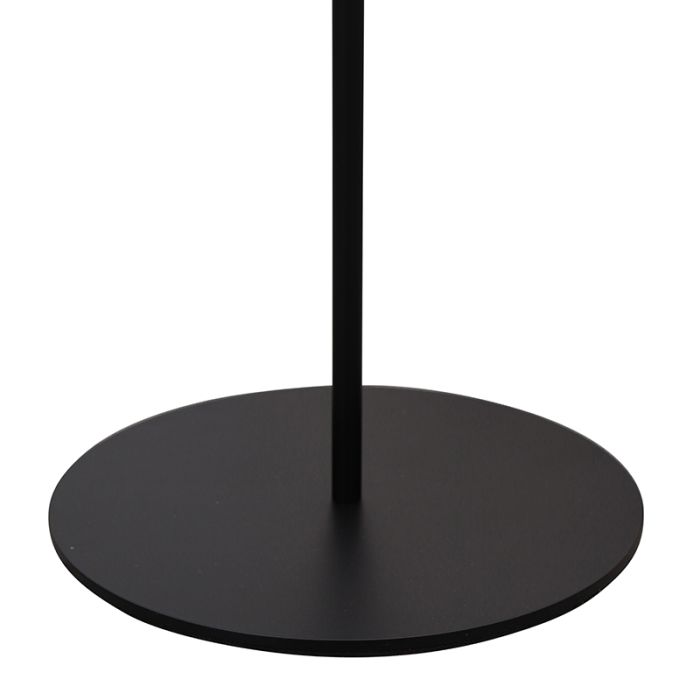 Lampadaire noir rétro, Douwe, 4W, dim to warm LED, avec variateur tactile