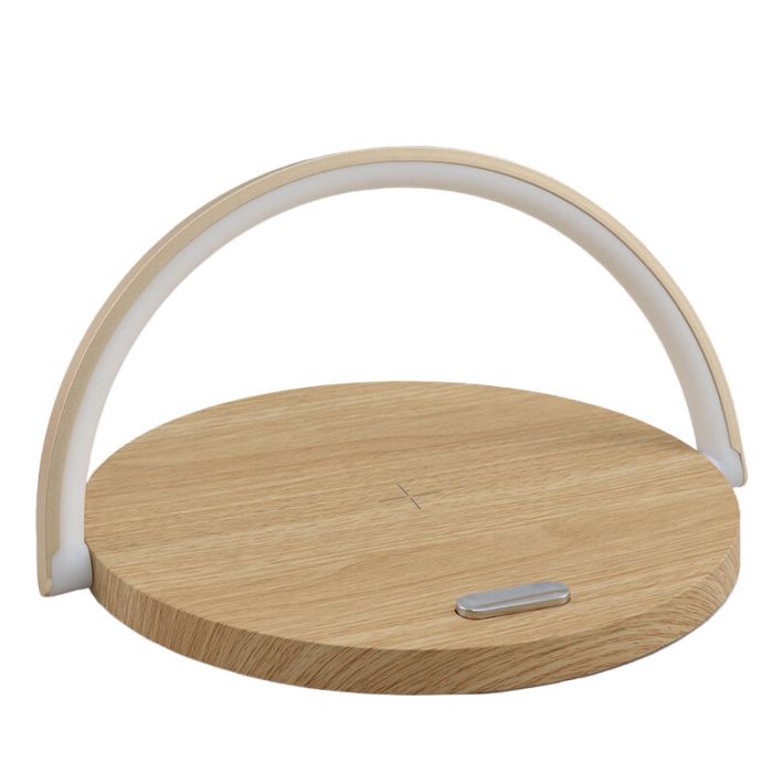 Lampe de table bois en plastique, Erhan, 2W, 3000K LED, avec interrupteur