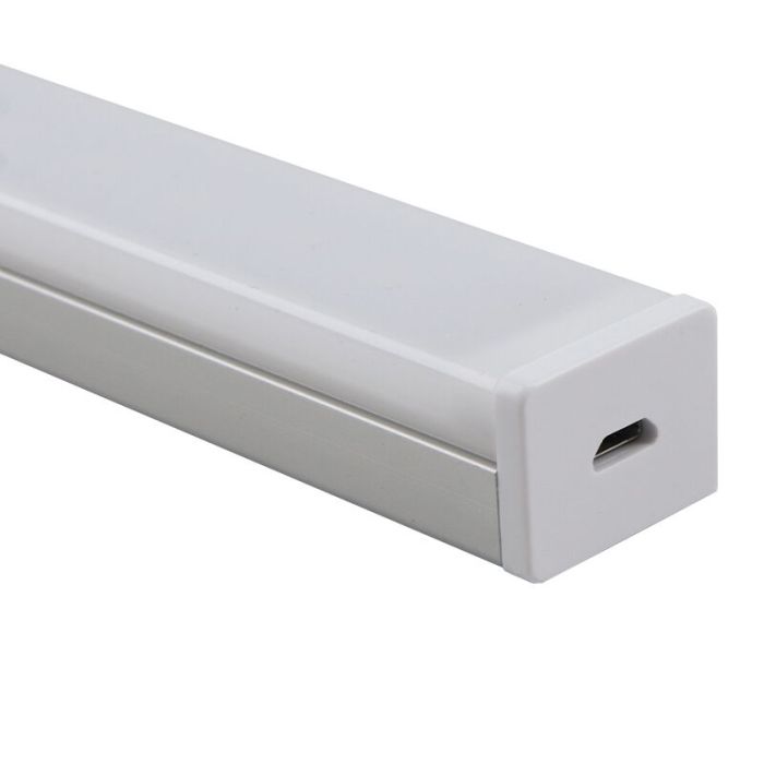 Lampe de placard en plastique argentée, Ilana, 1W, 3000K LED