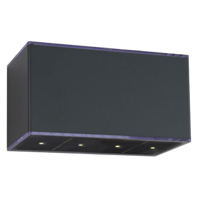 Applique solaire extérieur noire en plastique, Sunaina, 1W, 3000K LED, IP65