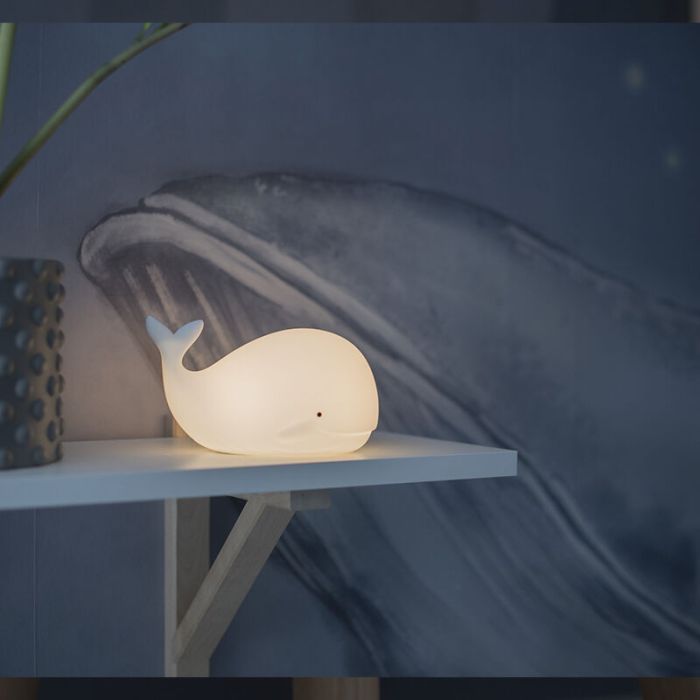 Veilleuse pour enfants blanche en plastique, Whale, 0,5W, RGBW LED