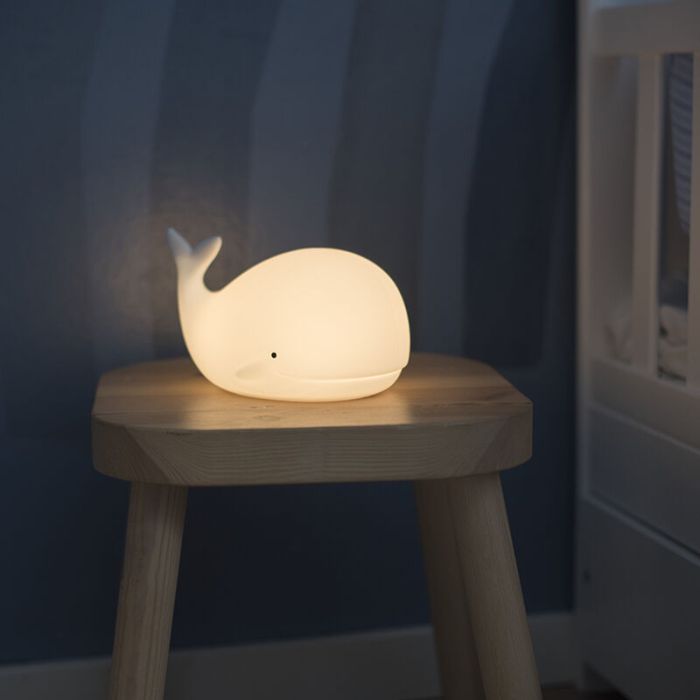 Veilleuse pour enfants blanche en plastique, Whale, 0,5W, RGBW LED