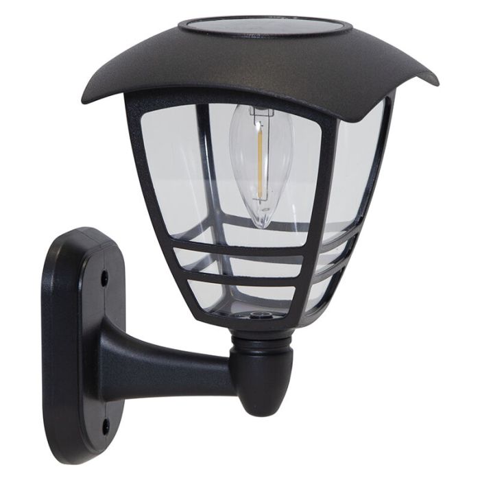 Applique solaire extérieur noire classique, Adne, 0,03W, 3000K LED, IP44