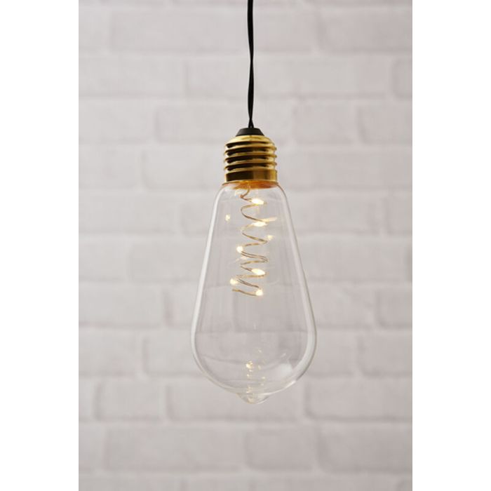 Ampoule Edison transparente, sur pile