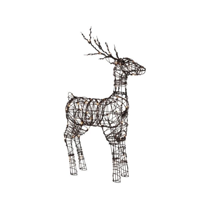 Renne de Noël avec 64 LED pour support extérieur