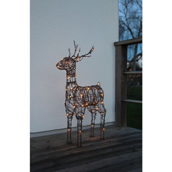 Renne de Noël avec 64 LED pour support extérieur