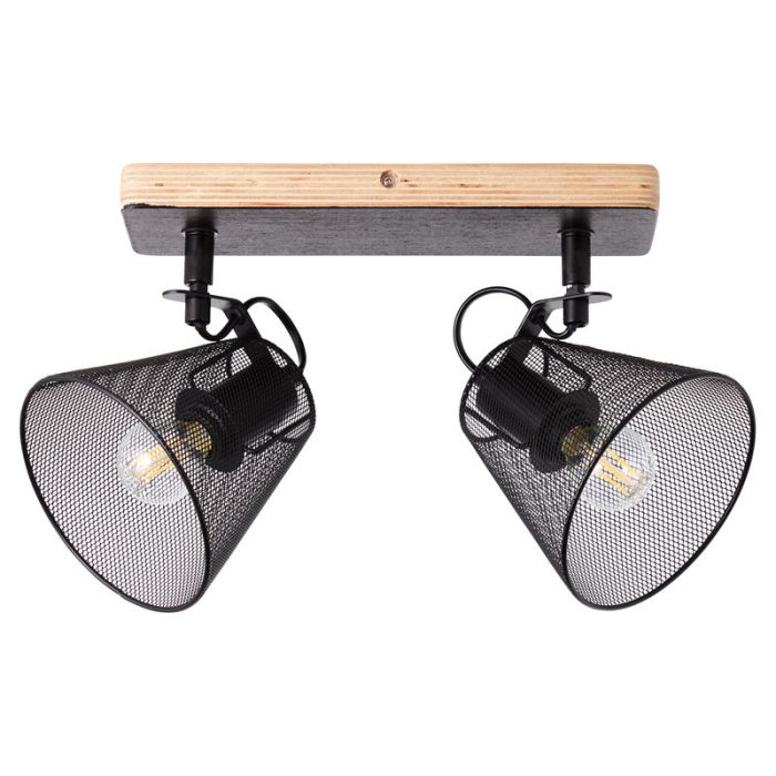 Spot plafond en bois noir, Havin