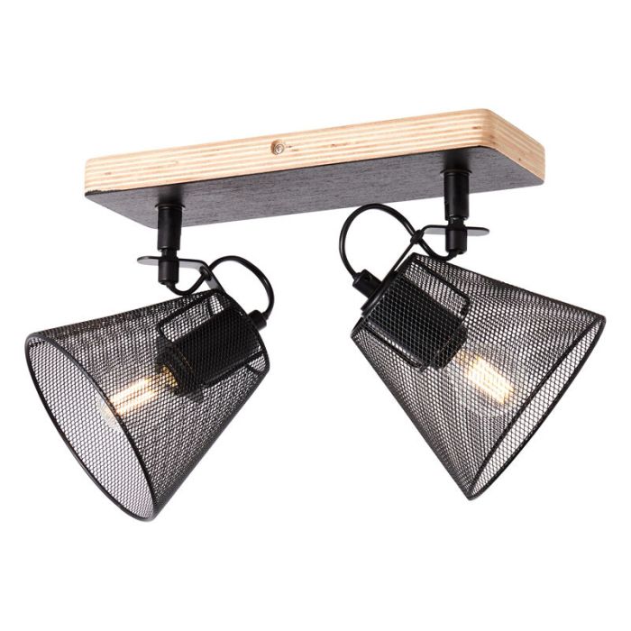 Spot plafond en bois noir, Havin