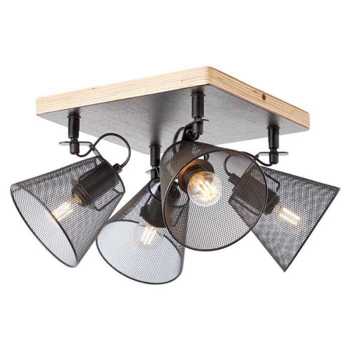 Spot plafond en bois noir, Havin