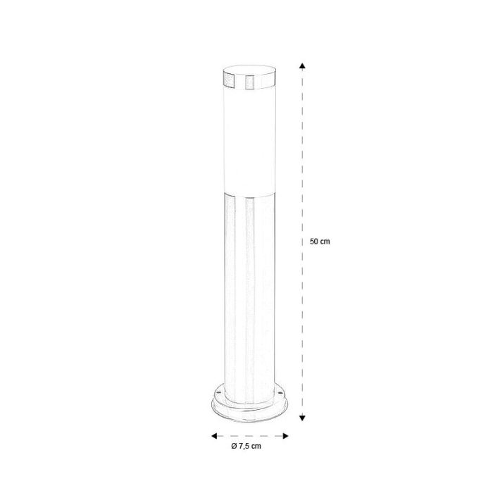 Luminaire extérieur chromé en plastique, Tom, IP44