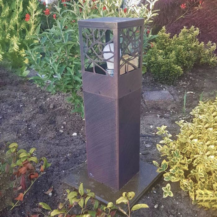 Luminaire extérieur couleur rouille rustique, Teske, IP44
