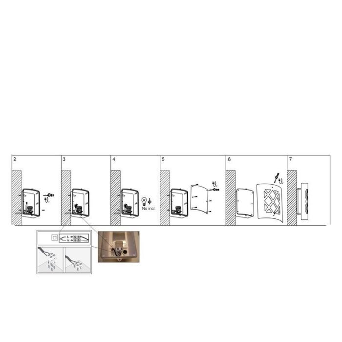 Luminaire extérieur blanc en métal, Alea, IP44