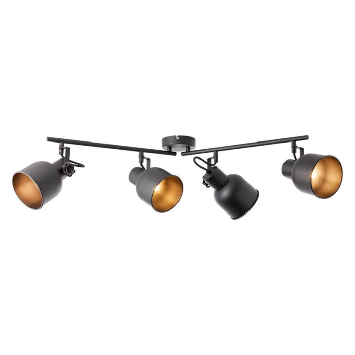 Spot plafond noir industriel, Shiva