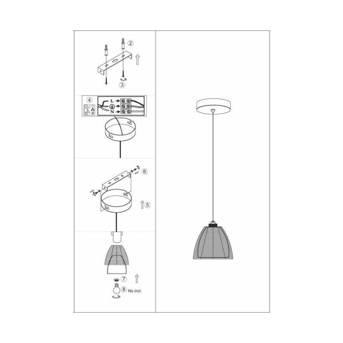 Suspension bronze moderne, Amela