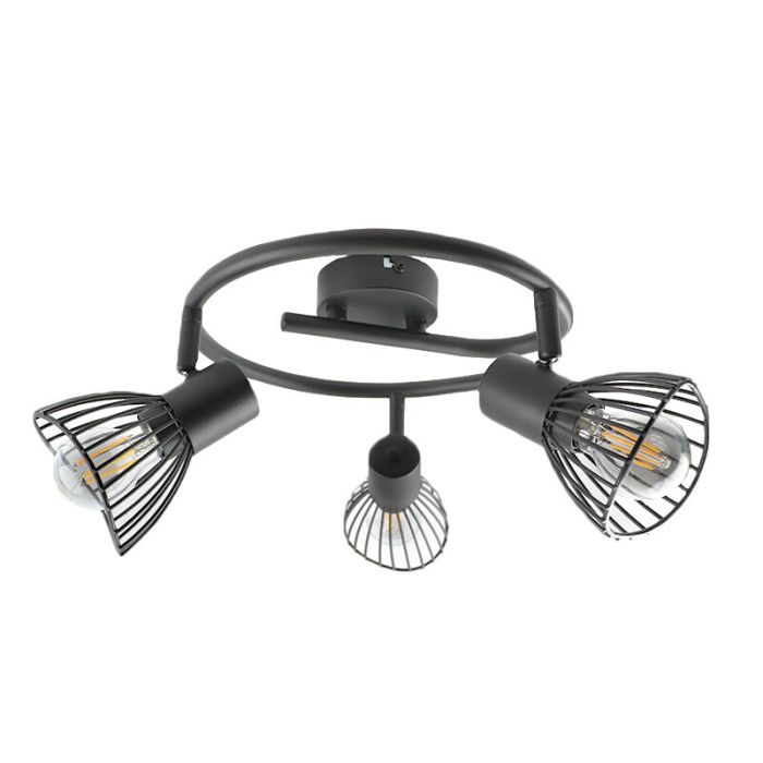 Spot plafond noir industriel, Aina