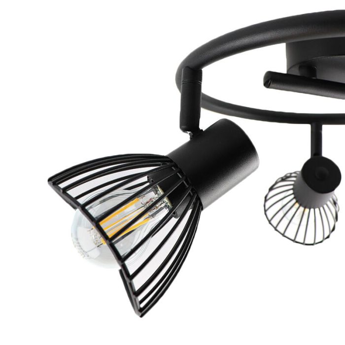 Spot plafond noir industriel, Aina