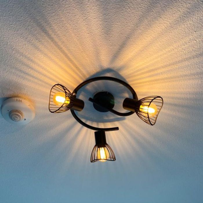 Spot plafond noir industriel, Aina