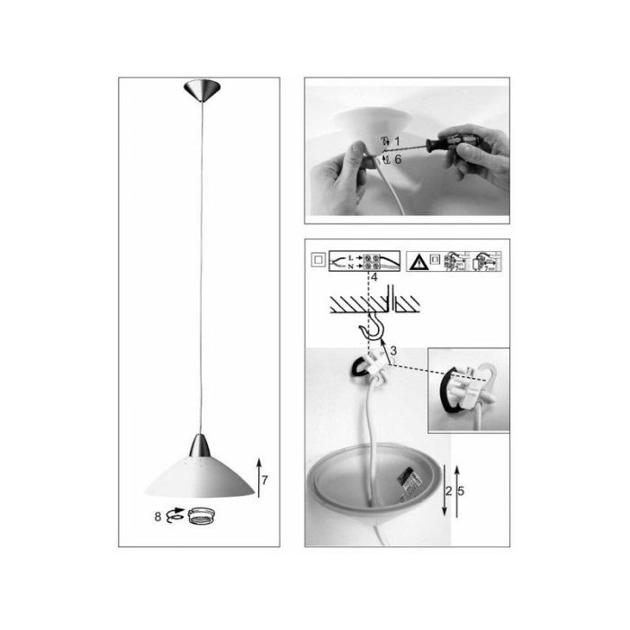 Suspension blanche en plastique, Feline