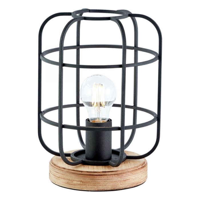 Lampe de table en bois noire, Taede