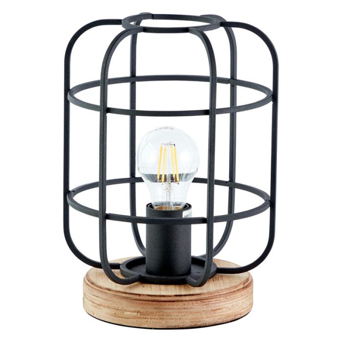 Lampe de table en bois noire, Taede