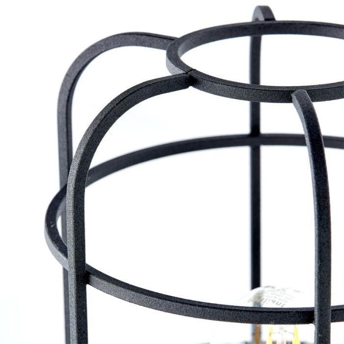 Lampe de table en bois noire, Taede