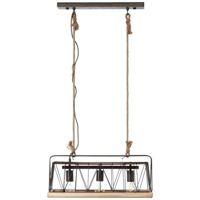 Suspension en bois argentée, Iris