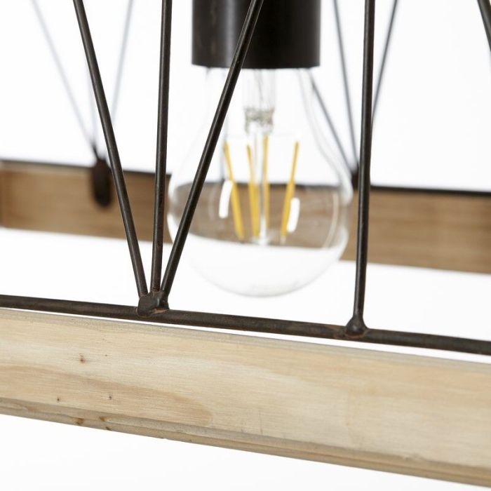 Suspension en bois argentée, Iris
