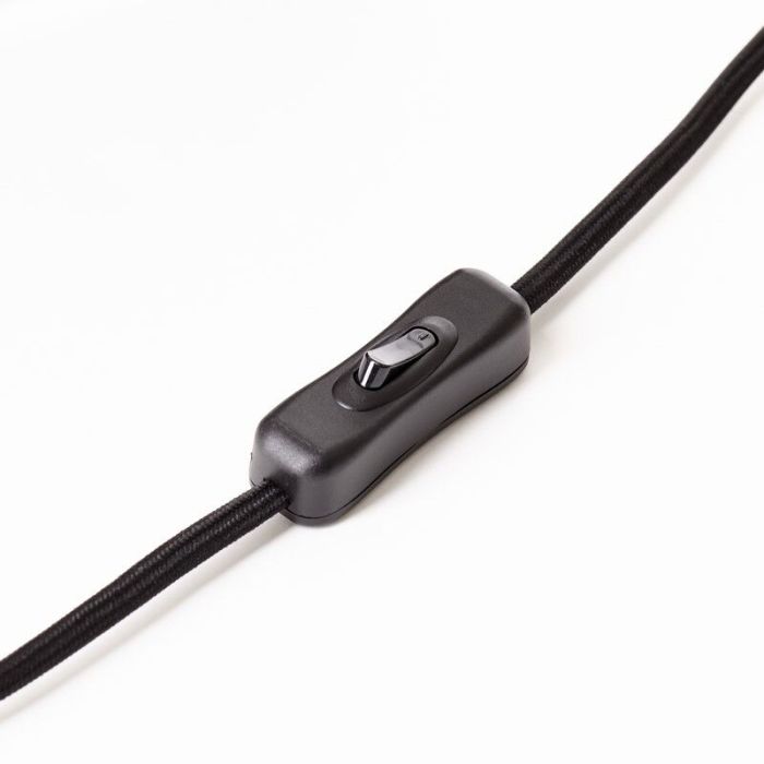 Lampe de table marronne industrielle, Brain, avec interrupteur