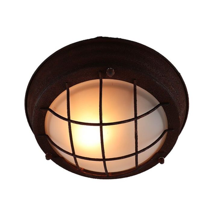 Lampe plafond couleur rouille industrielle, Aoife