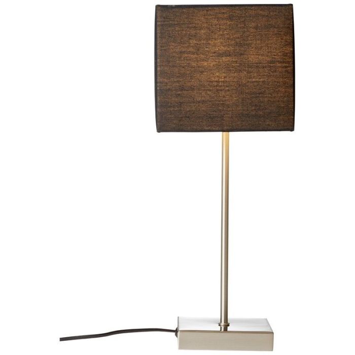 Lampe de table anthracite en tissu, Marinda, avec interrupteur
