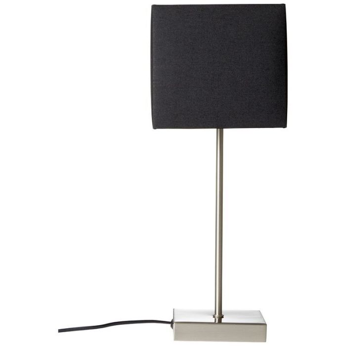 Lampe de table anthracite en tissu, Marinda, avec interrupteur
