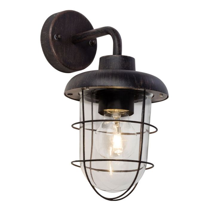 Luminaire extérieur couleur rouille industrielle, Jaycea, IP44